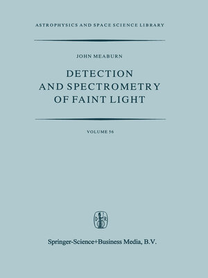 cover image of Detection and Spectrometry of Faint Light